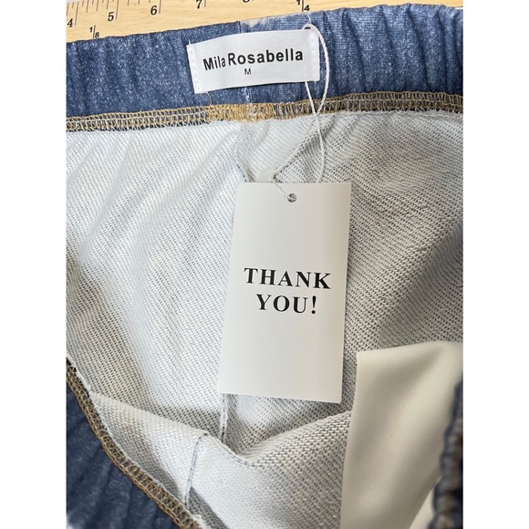 NEW Mila Rosabella Sweatpant Jeans Size Medium Cotton Blend Pull on Pants - Picture 3 of 8